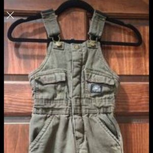 Polar King by Key XS youth bib overalls brown insulated carpenter snow work Key